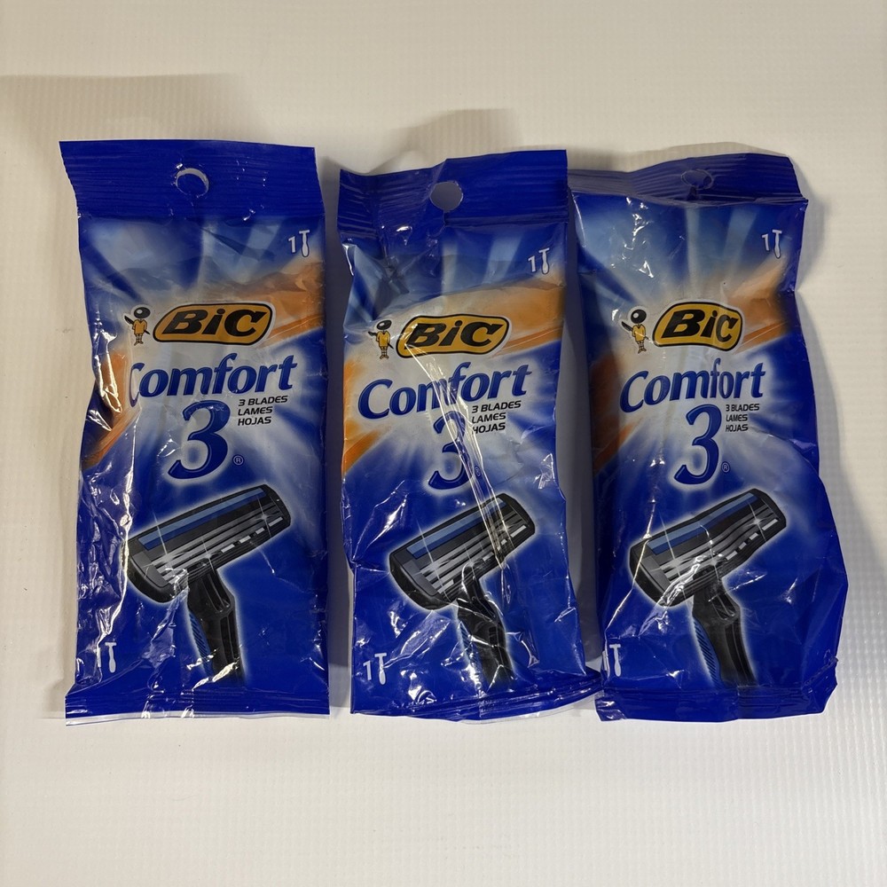 Bic Comfort Razor 3 For Men - 3 Packs Brand New
