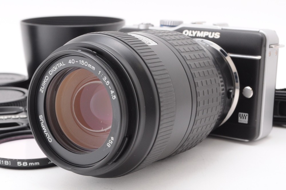 [NEAR MINT] OLYMPUS PEN E-PL1 Digital Camera Black 40-150mm f/3.5-4.5 From JAPAN