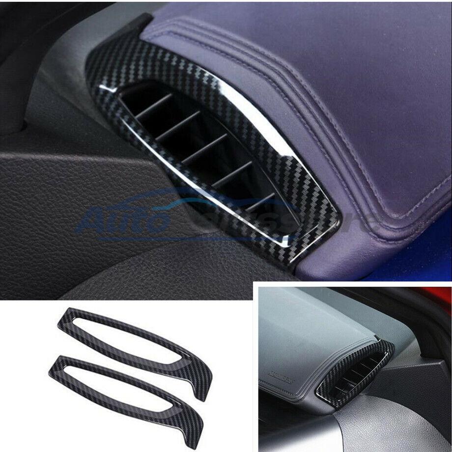 Carbon Fiber Inner Side Air Vent Outlet Cover Trim For Toyota CHR C-HR 2016-2020