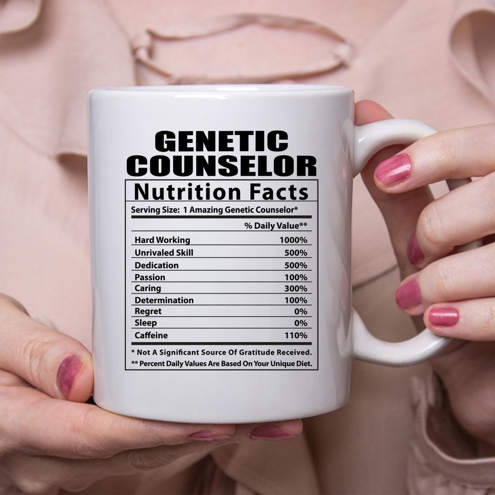Funny Genetic Counselor Nutritional Facts White Coffee Mug