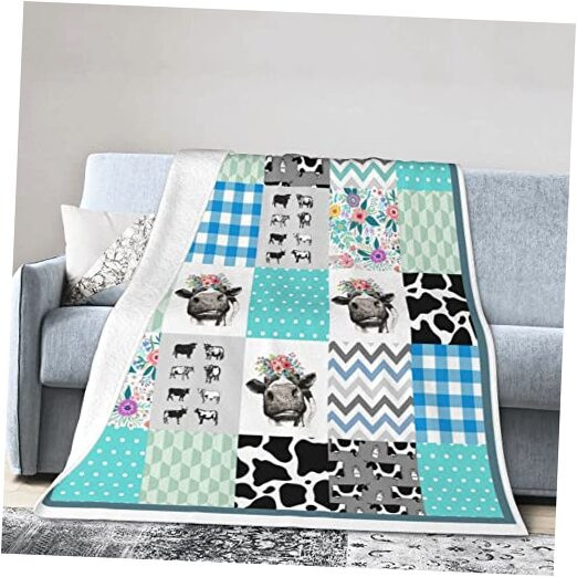 Cow Print Blanket Cow Blanket Fleece Throw Blanket Plush Holiday Blanket Cow