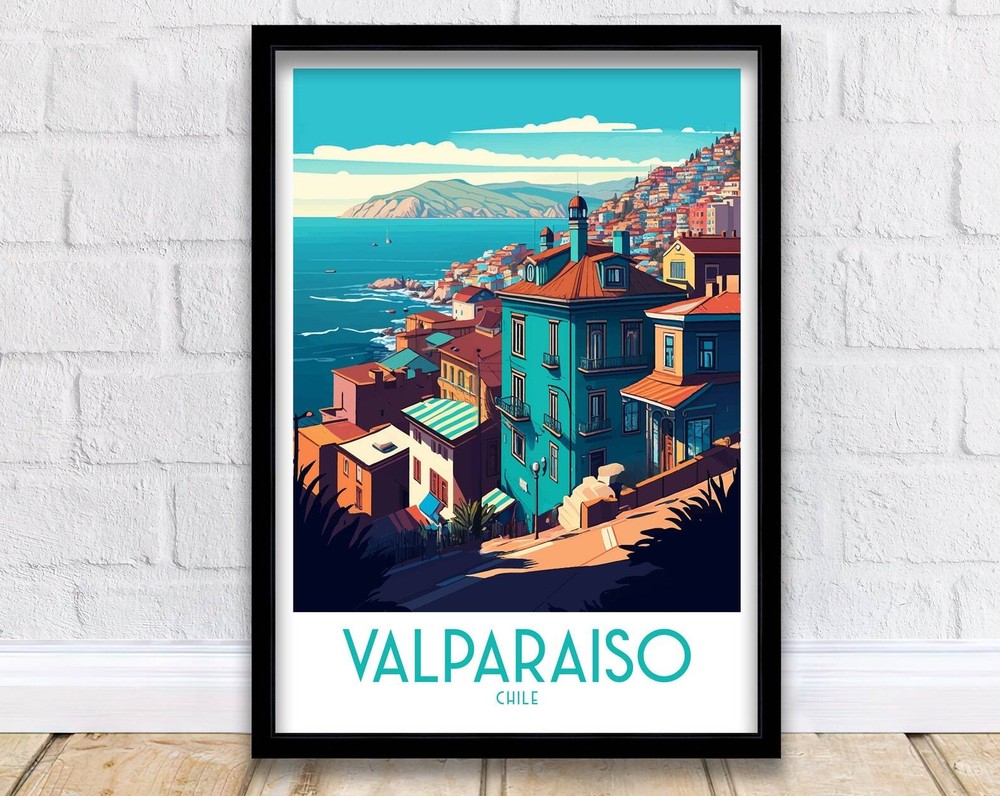 Valparaiso Chile Travel Print Chile Wall Art Chile Home Decor Chile