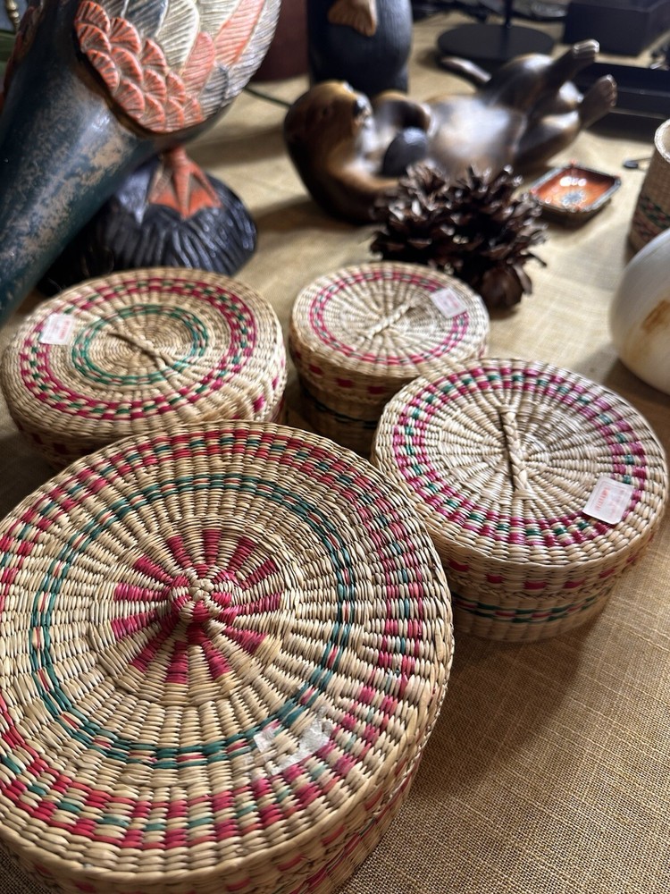 VTG 4 Nesting BASKETS Nantucket 1949 BOHO - COTTAGE CORE Baskets 6
