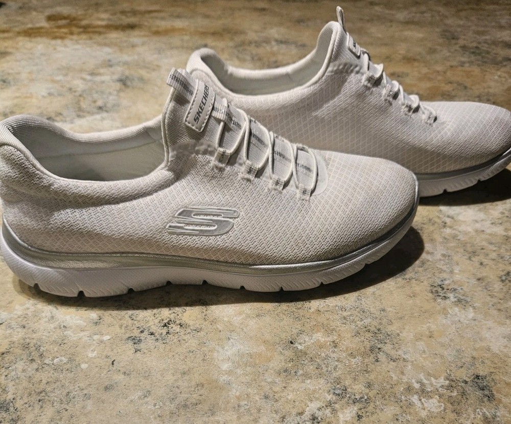 Skechers White Athletic Shoes