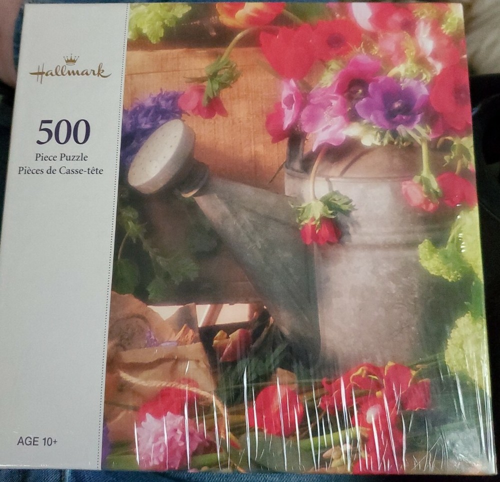 Hallmark Garden Bouquet Watering Can Puzzle 500 Pieces Hasbro 2004 Brand New