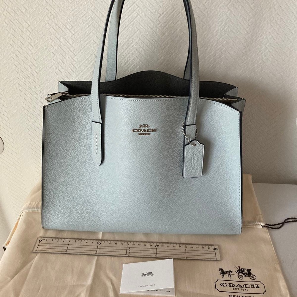 COACH Signature Leather Tote Bag for Women Stylish Spacious Carryall  