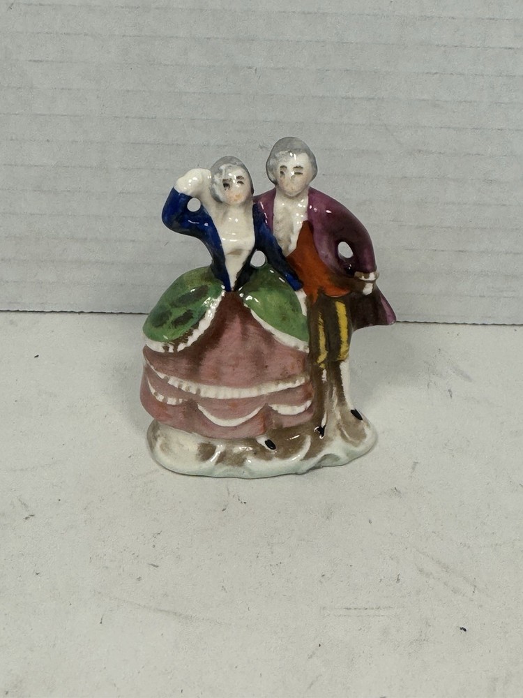 Vintage Occupied Japan Porcelain Dancing Victorian Colonial Man and Women