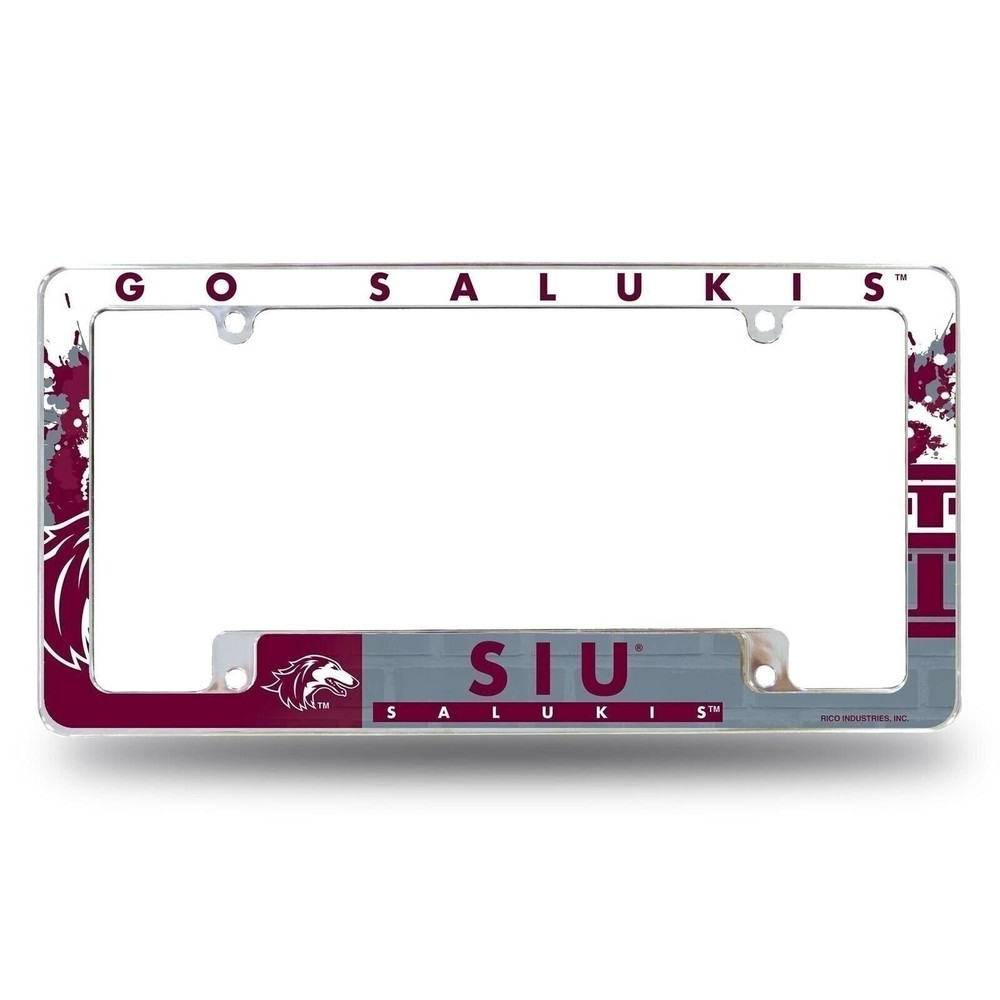 Southern Illinois Salukis Chrome Metal License Plate Frame