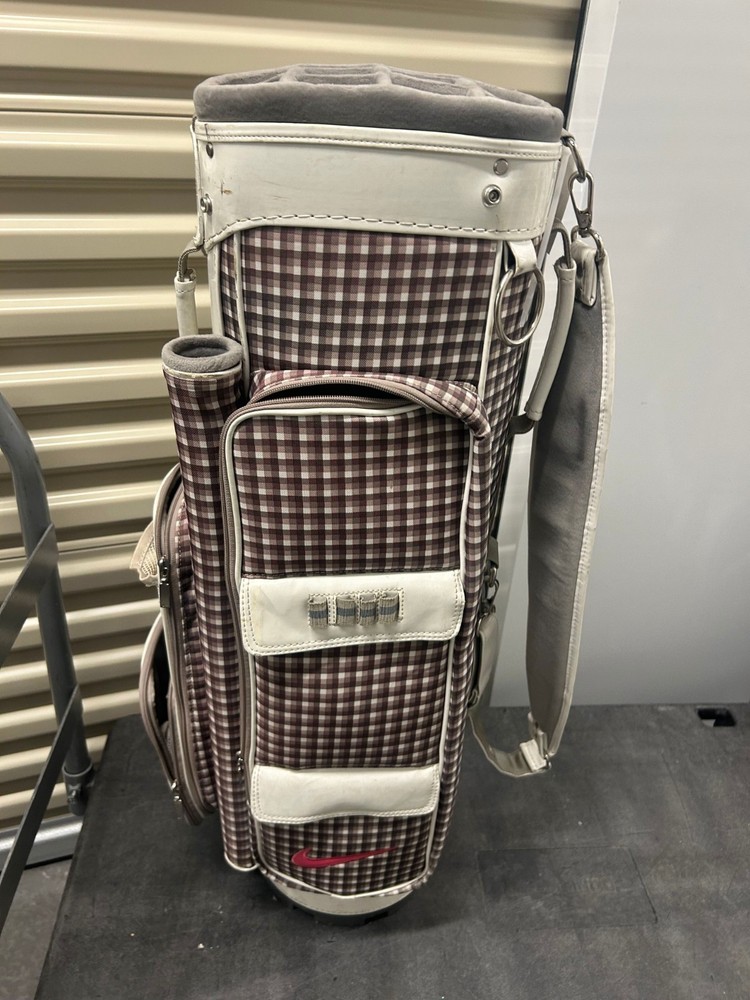 VINTAGE NIKE DESIGNER BRASSIE WOMEN'S CART GOLF BAG 10 WAY, PLAID