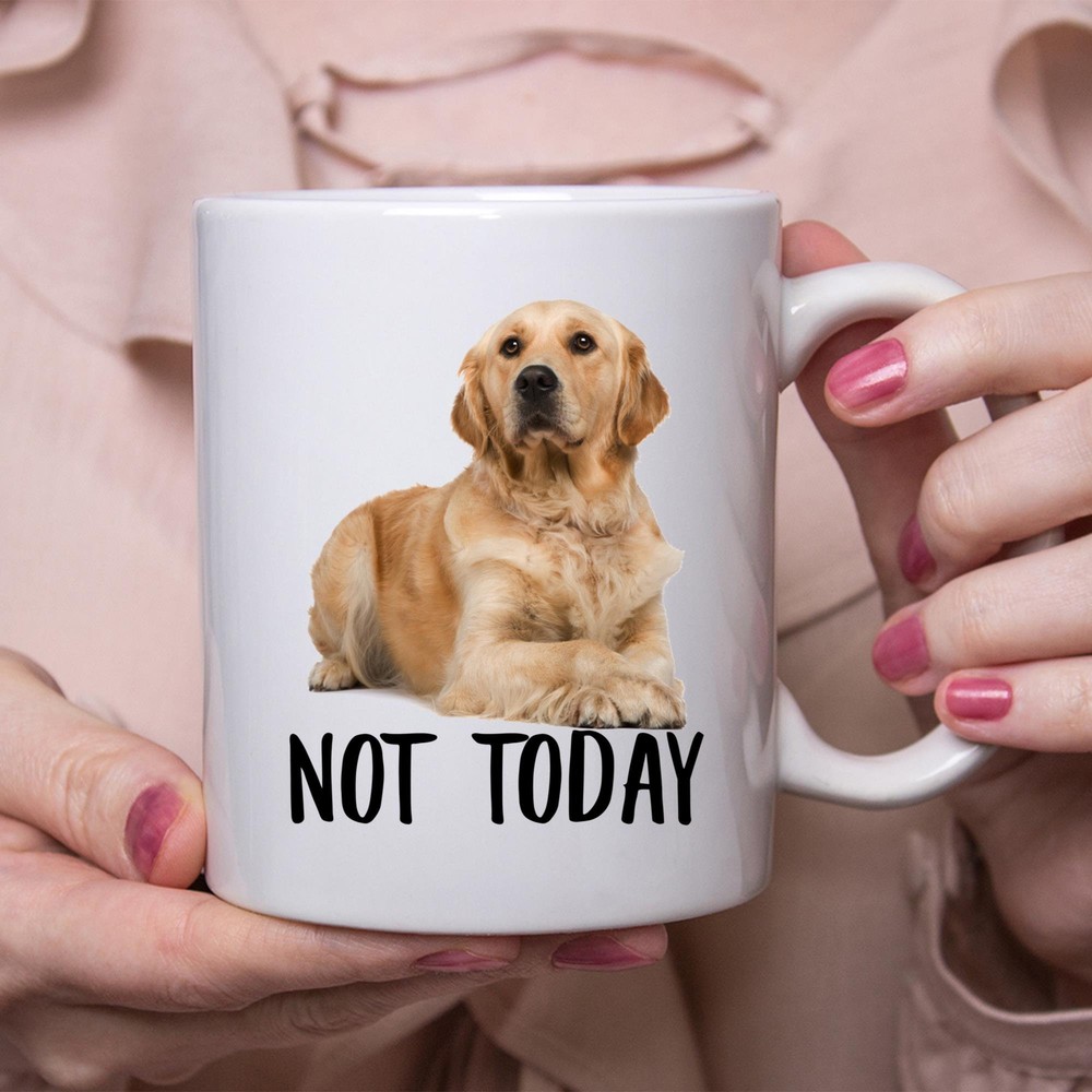 Golden Retriever Coffee Mug Gift for Dog Lovers Fun Lazy Day Design