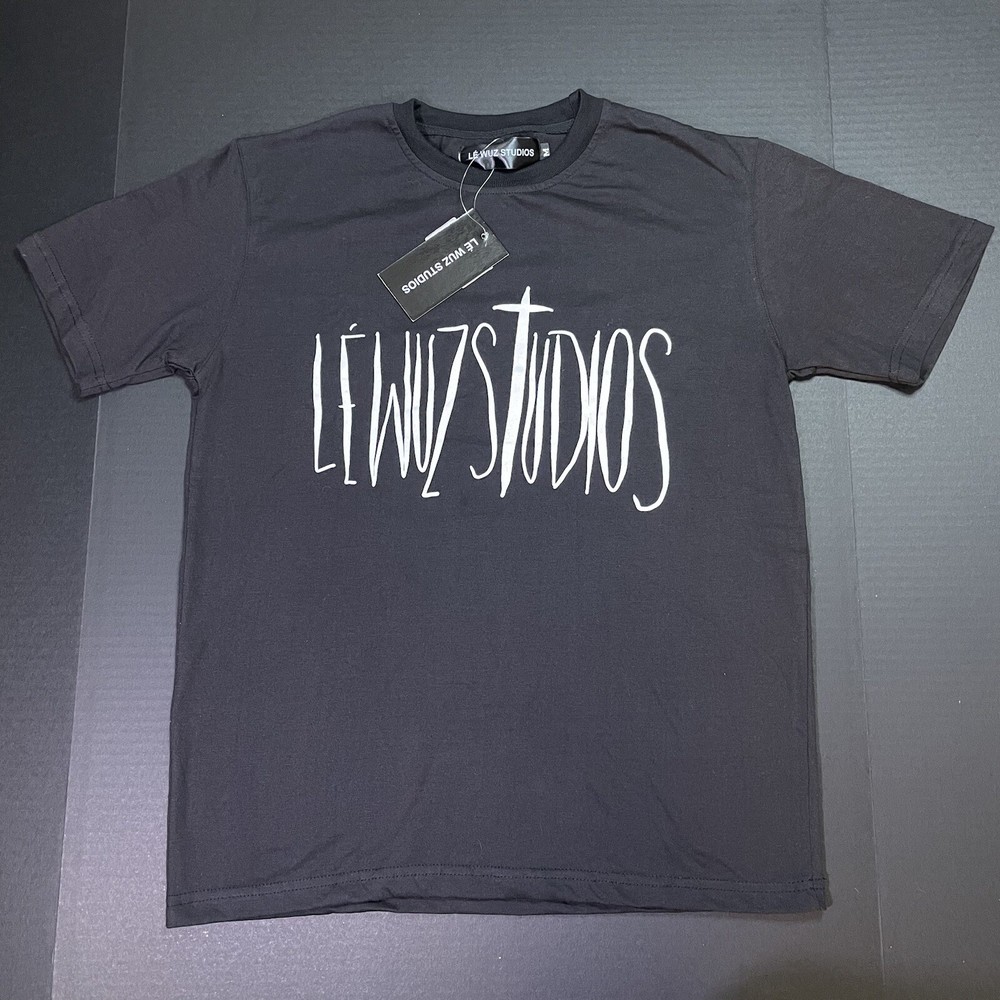Lé Wuz Tee Shirt Black Men’s M NEW Designer