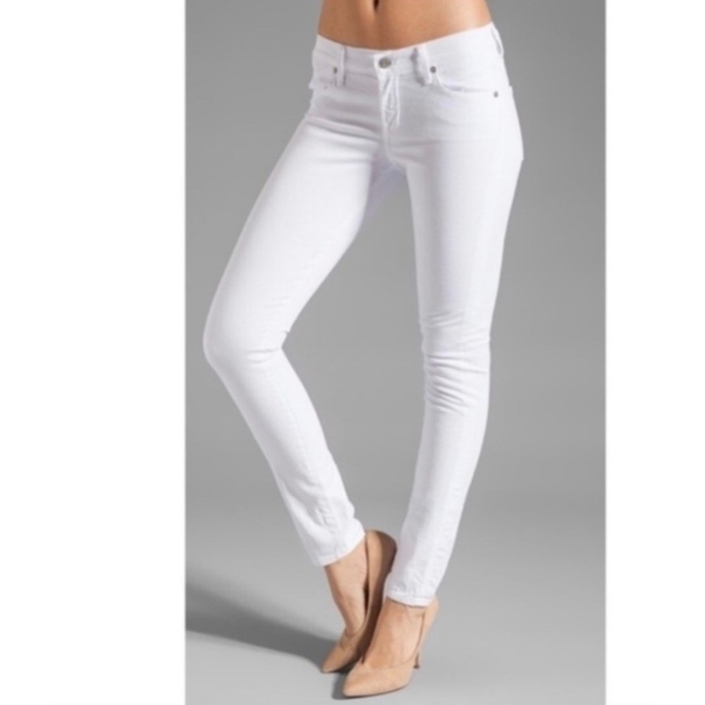 Citizens of Humanity White Avedon Low Rise Skinny Stretch Jeans Size 27