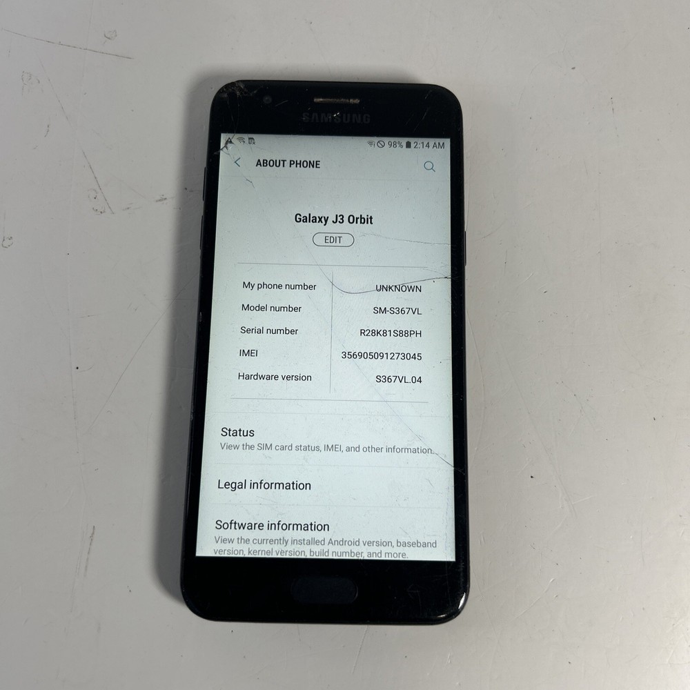 Samsung SM-J337V Galaxy J3 Verizon/Unlocked Smartphone Bluetooth GOOD