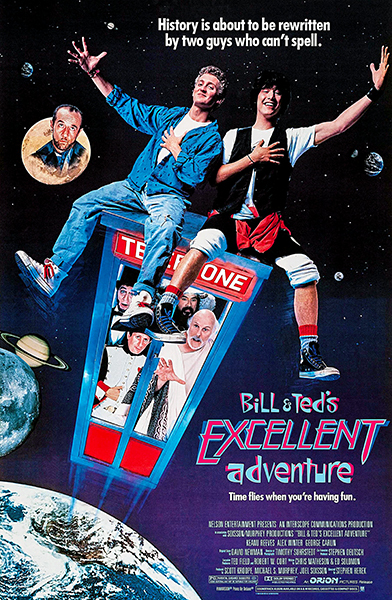 Bill and Ted's Excellent Adventure 1989 Movie Poster Retro Film Art