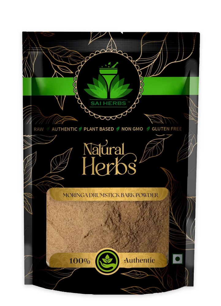 SAI HERBS Moringa Drumstick Bark Powder - Supports a Healthy Lifestyle Naturally