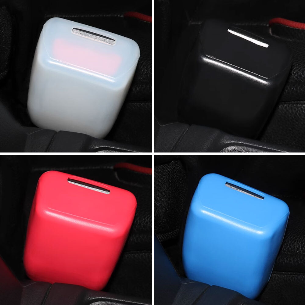 1x Car Seat Belt Buckle Cover Silicone Anti-Scratch Cover Car Safety Accessory