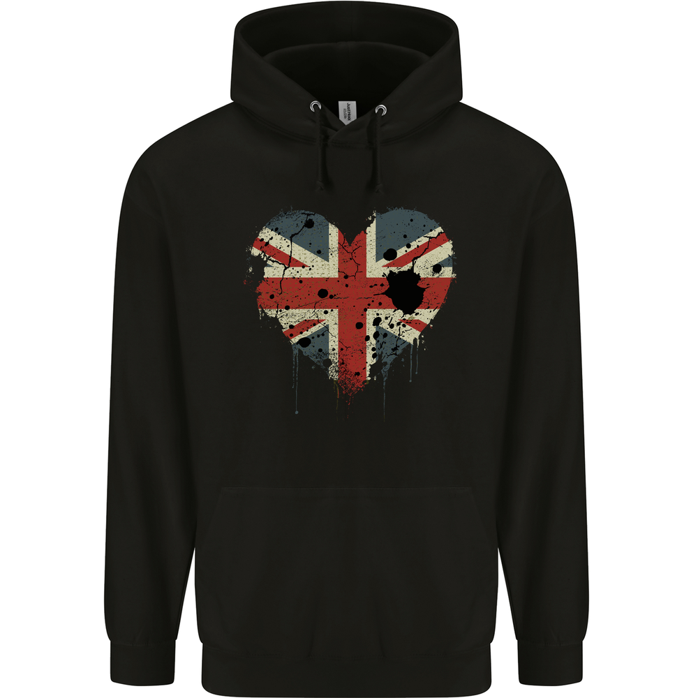 British Flag Union Jack Cotton Hoodie for Men – 80% Soft Blend  