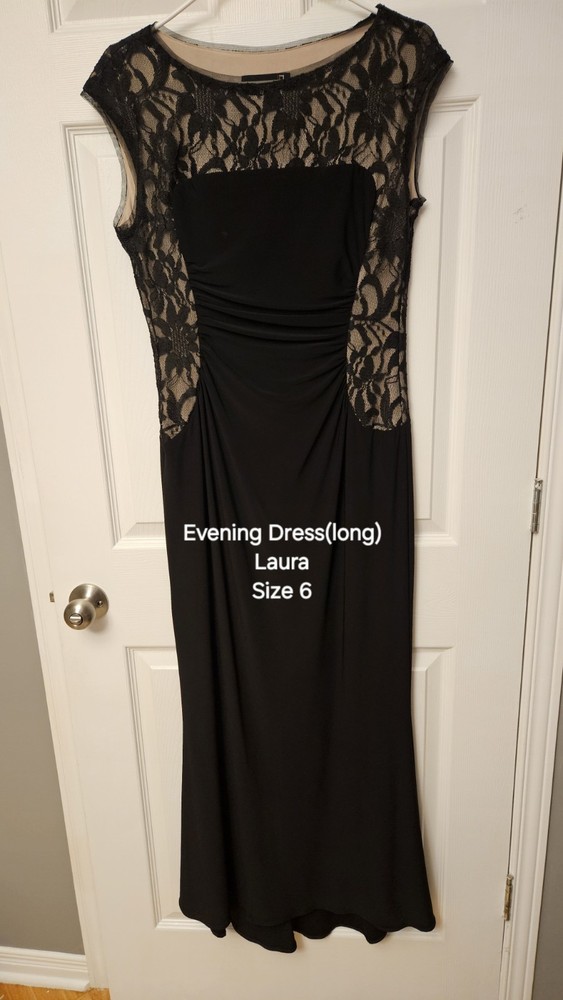 Elegant Lace-Trimmed Evening Gown Clem-2 for Women