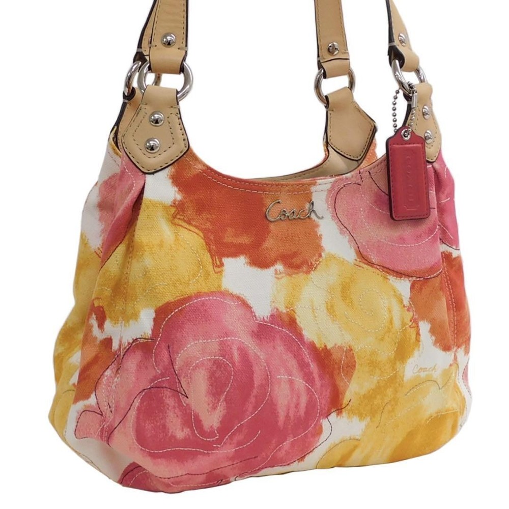 Coach Multicolor Canvas Shoulder Bag Authentic G0602186