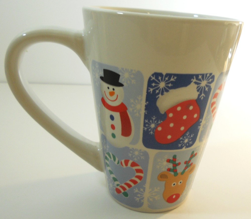 Royal Norfolk Christmas Patchwork Mug by Lovett Snowman Reindeer Candy Cane