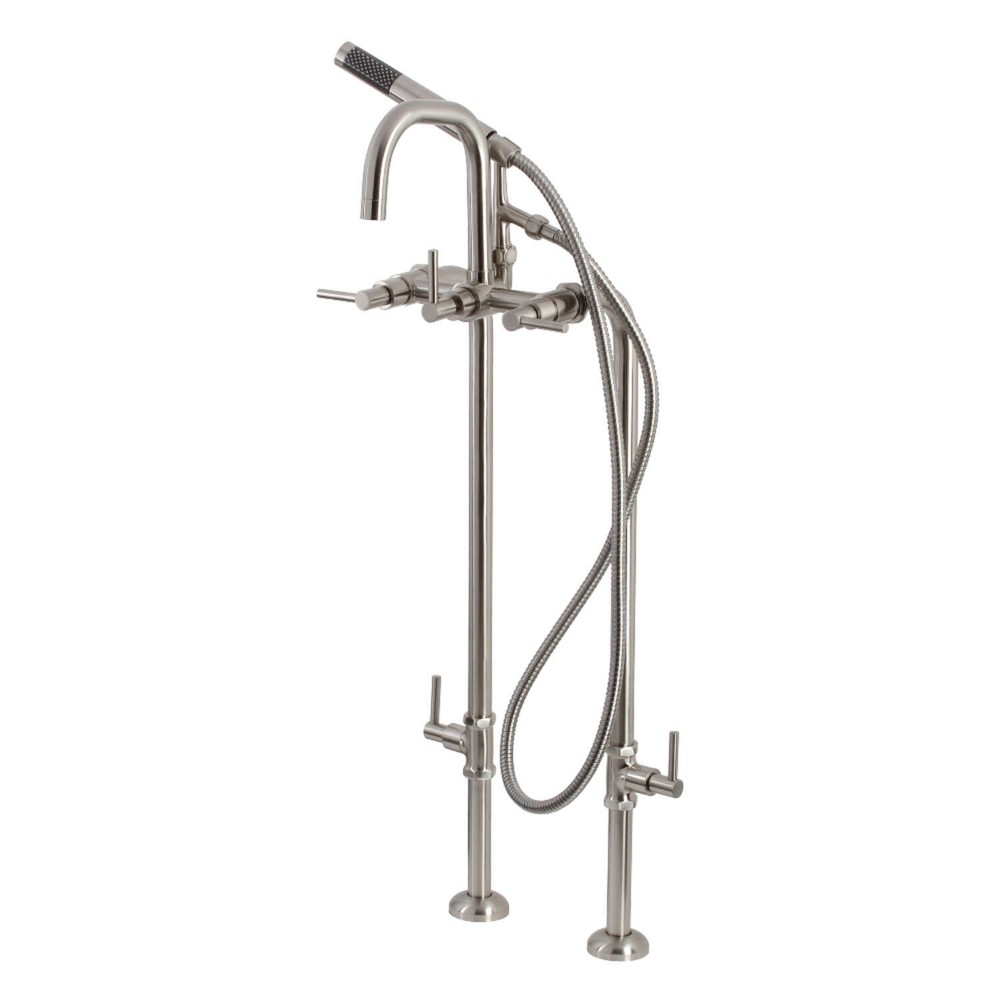 Kingston Brass CCK840.DL Concord Floor Mounted Tub Filler - Nickel