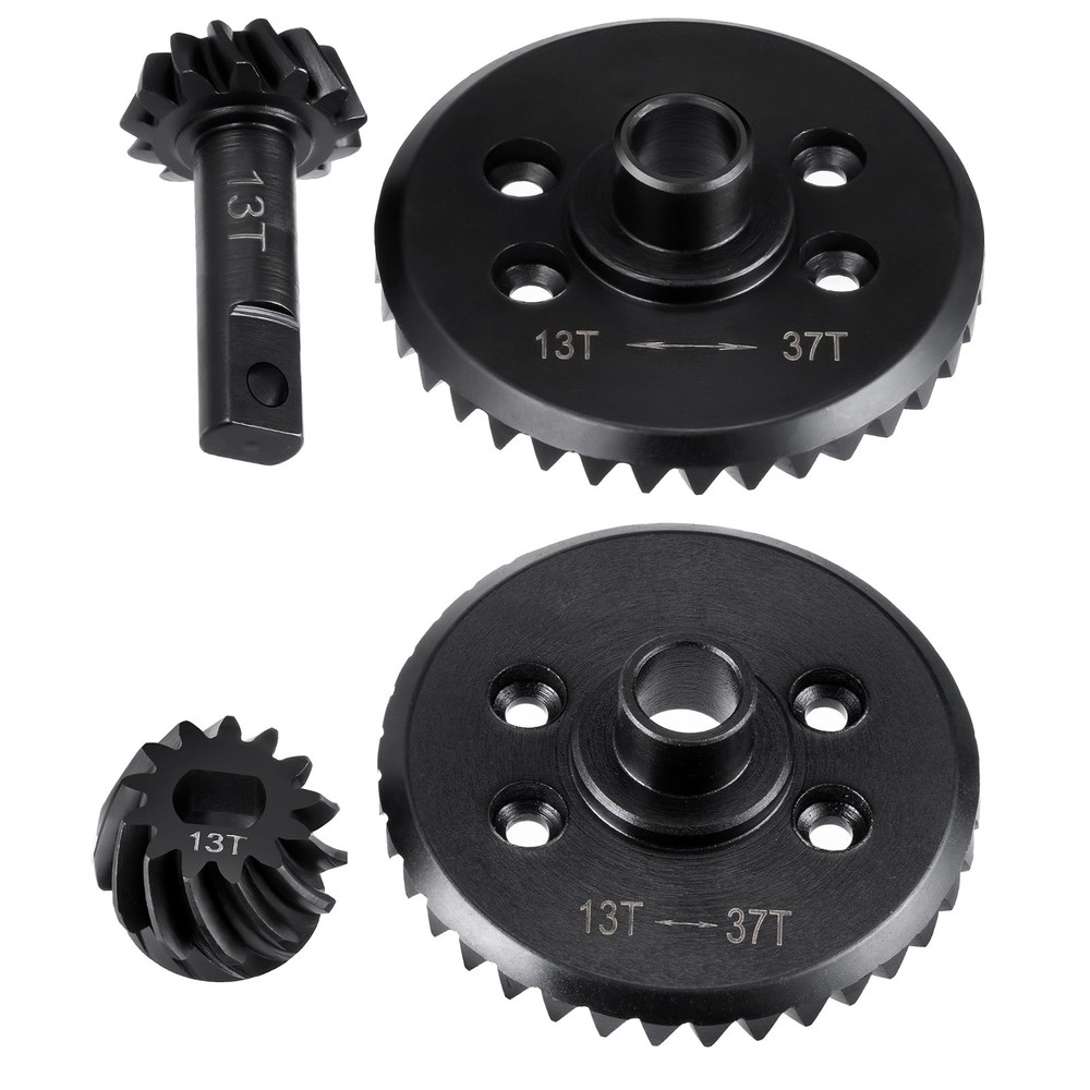 Steel Front and Rear Spiral Cut Differential Pinion Gear Diff Gear Set for 1/...