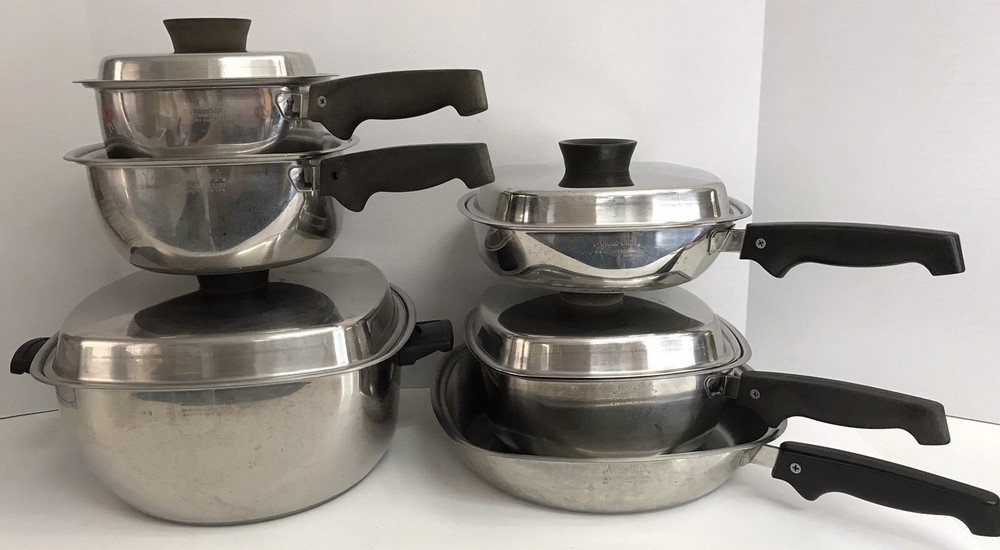 Vintage Aristo-Craft 18/8 Stainless Steel 12 Piece Cookware Set *READ*