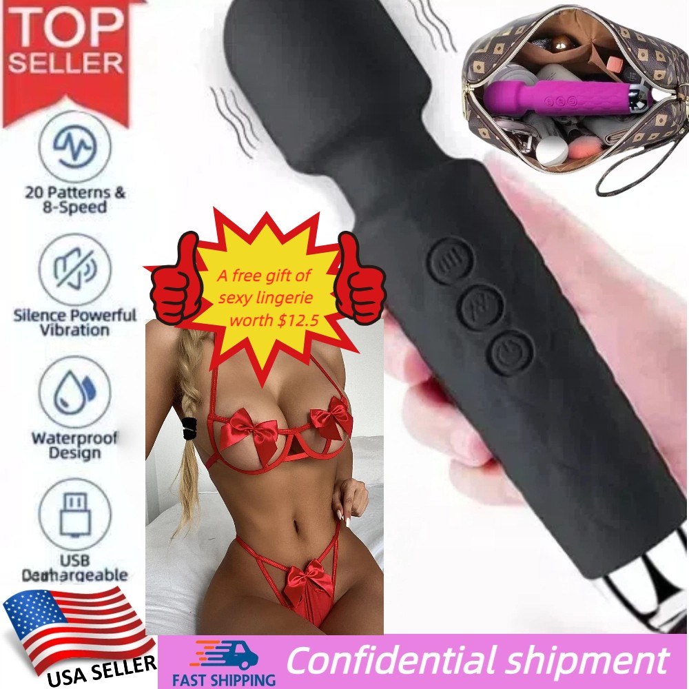 Rechargeable 20-Speed Handheld Vibrating Massage Wand in 3 Colors