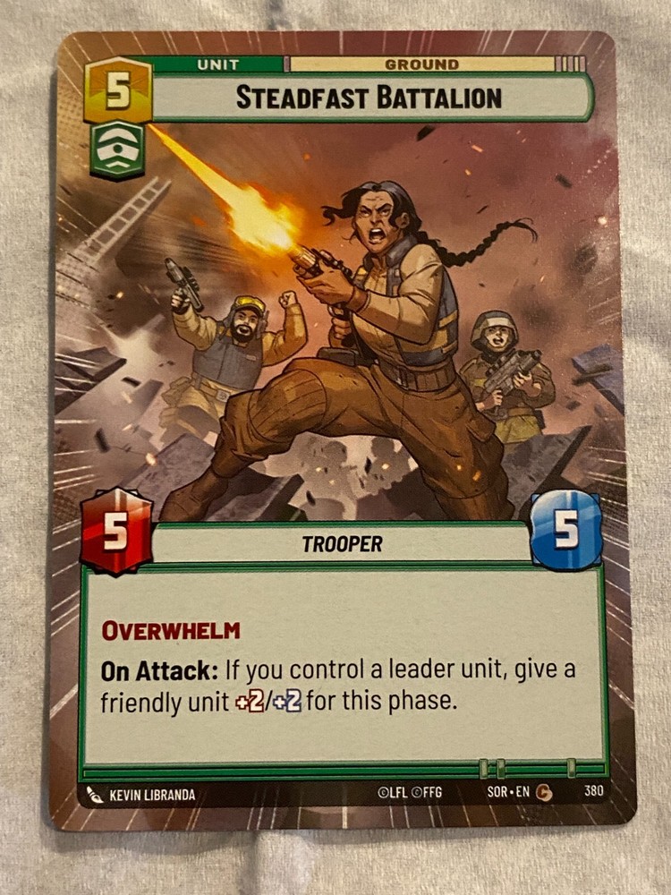 STAR WARS UNLIMITED TCG SoR STEADFAST BATTALION Hyperspace Card NM