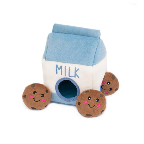 ZippyPaws Zippy Burrow Dog Toy Milk and Cookies; 1 Each