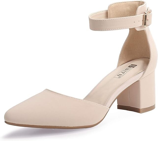 IDIFU Women's IN2 Pedazo Dress Shoes Low Block Heels Chunky Closed (Size 7)