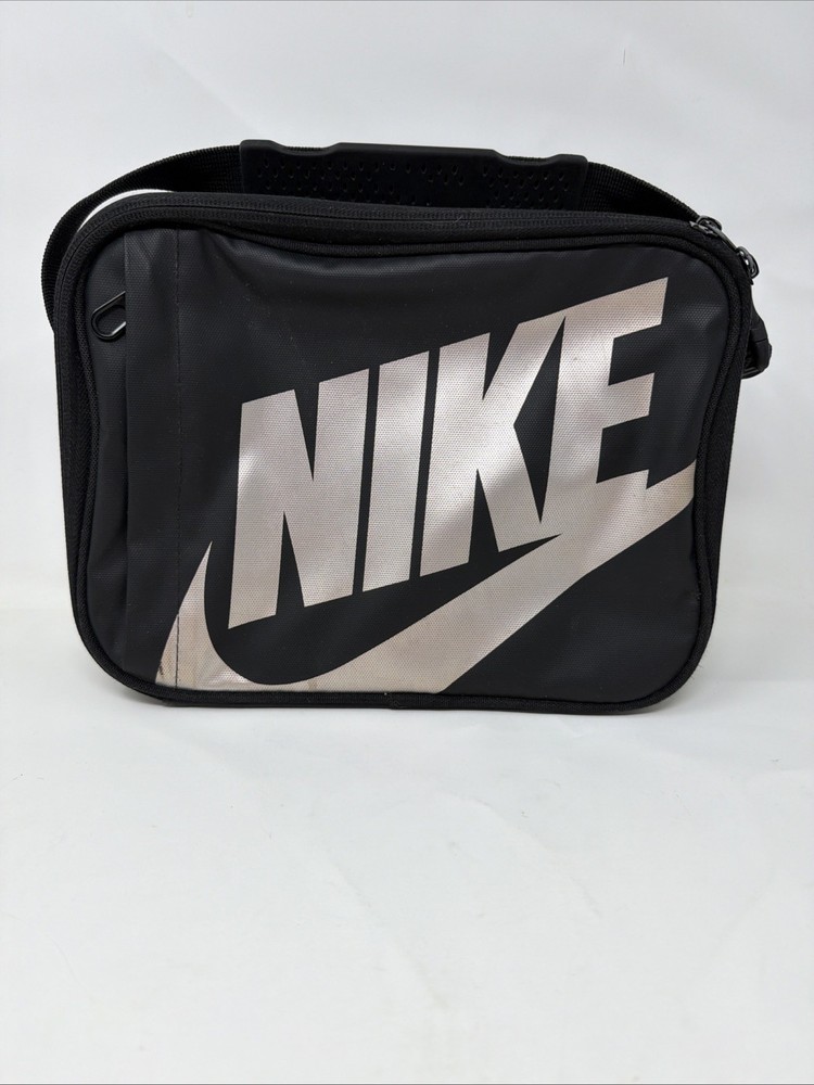 NIKE BLACK Youth/Adult Hard Shell Lunch Box BPA-Free Insulated Tote Bag
