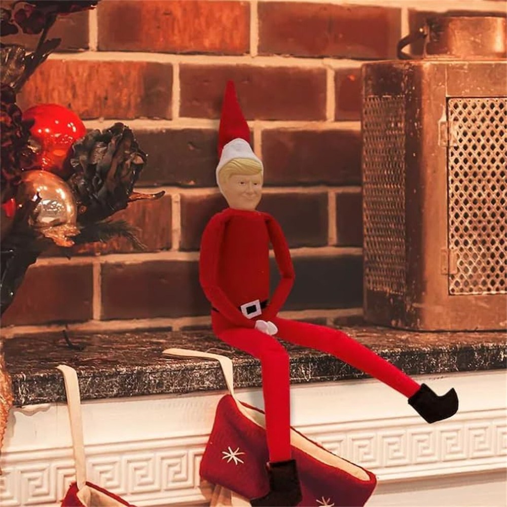 Trump On A Stump Christmas Doll Ornaments For Home Christmas Scene Decoration