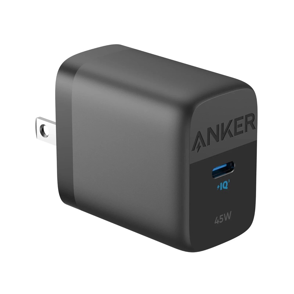 Anker Black 45W Fast USB-C Wall Charger with Foldable Plug