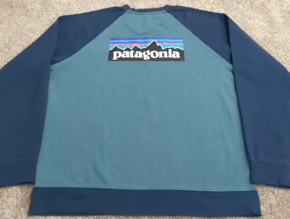 Patagonia Organic Cotton Big Logo Crewneck Sweatshirt for Hiking Outdoor XL