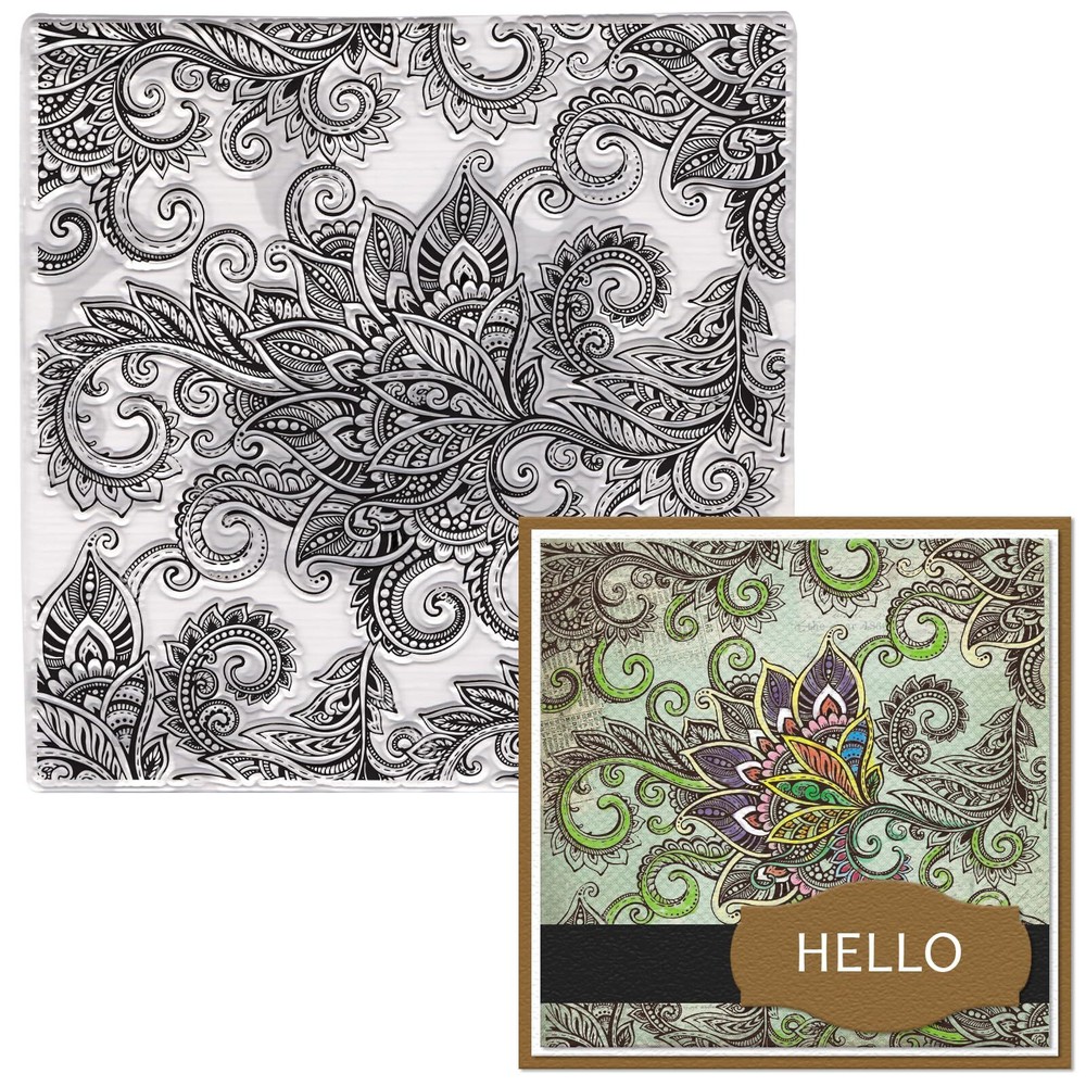 Lace Flower Clear Stamps for Card Making and Scrapbooking