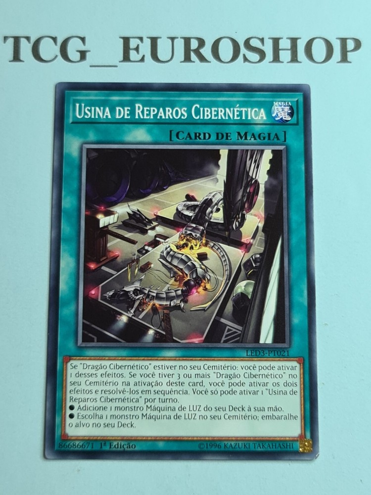 Cyber Repair Plant YuGiOh LEDD Common Portuguese 1st Edition NM Condition #2907-image