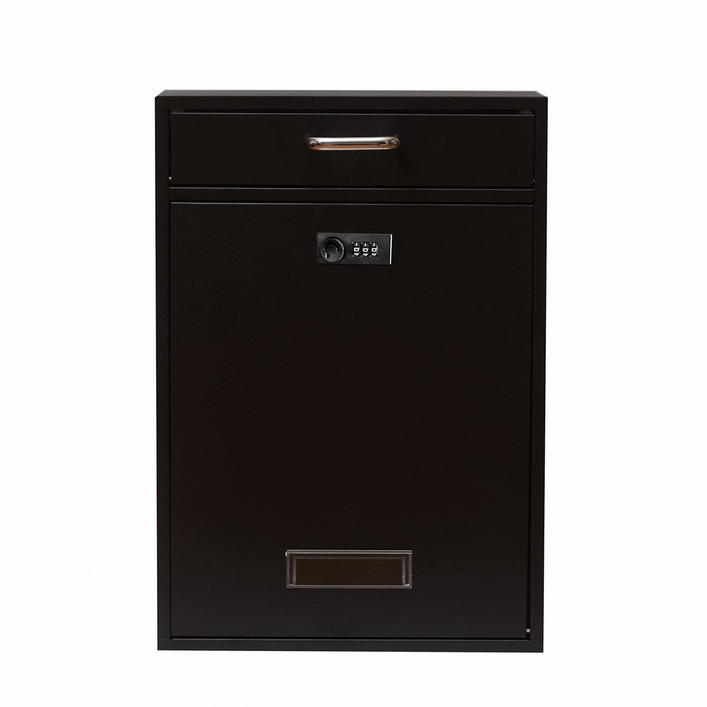 Wall Mounted Locking Vertical Dropbox Mailbox - Large Secure Mail Slot