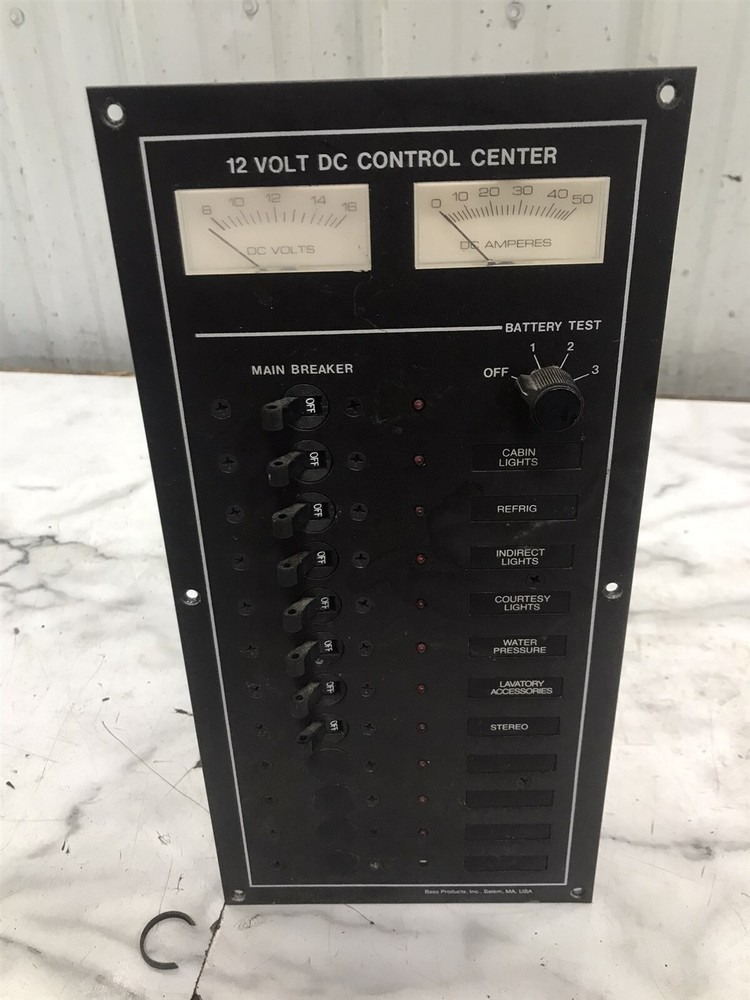 87 Wellcraft Monte Carlo 2800 Boat 12V DC breaker switch control board panel