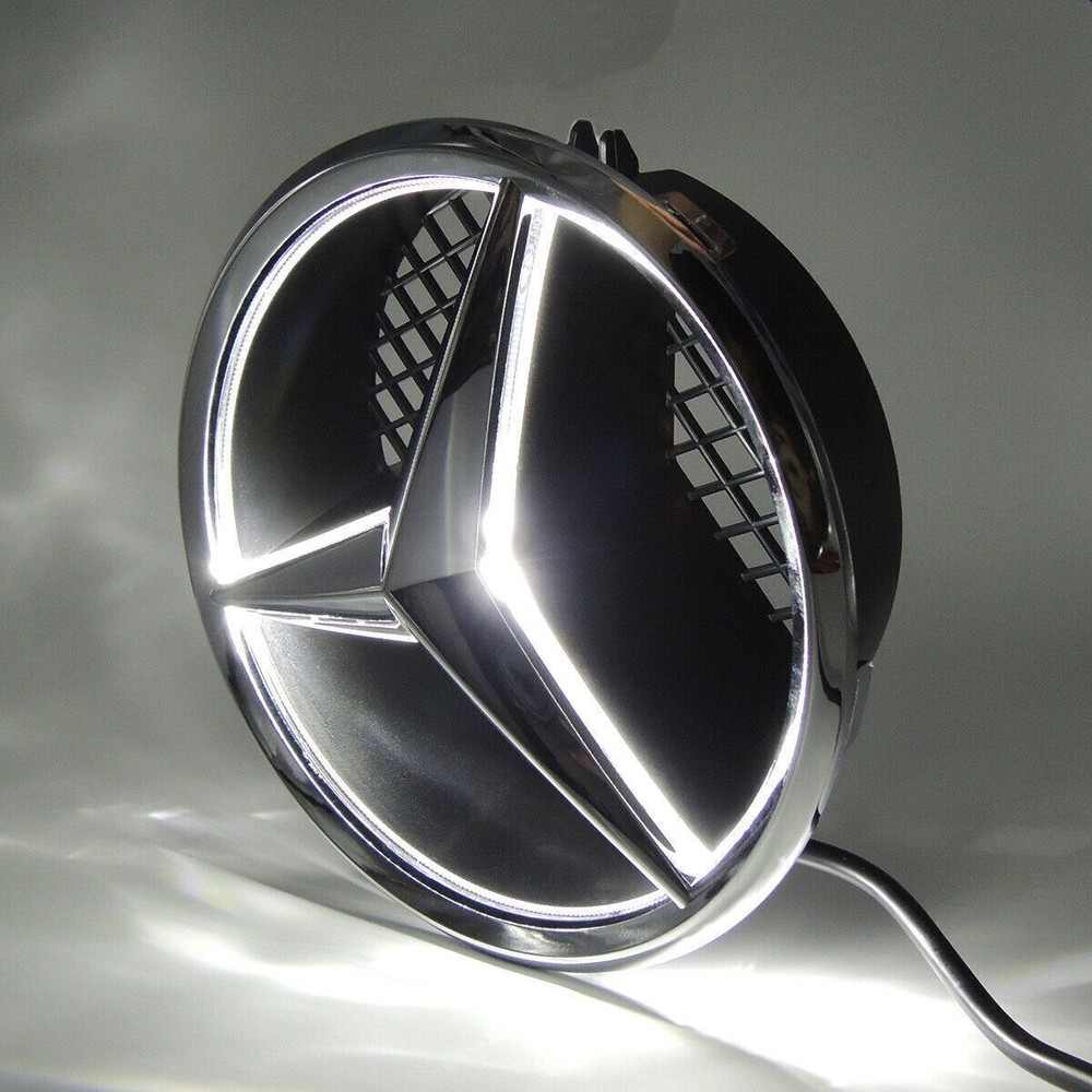 Front Bumper LED Emblem Fits For Mercedes Benz W204 W245 C250 GLK300 2006-2013