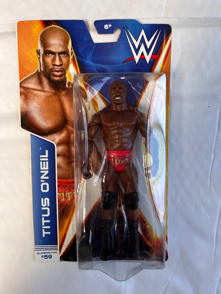 BNIB WWE TITUS O'NEIL MATTEL WRESTLING ACTION FIGURE BASIC SERIES 44 #59