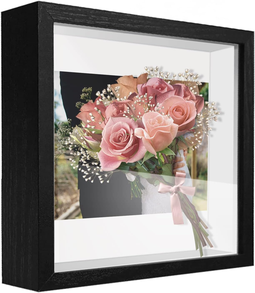 12X12 Shadow Box Frame with Letter Stickers for Graduation Memories Display