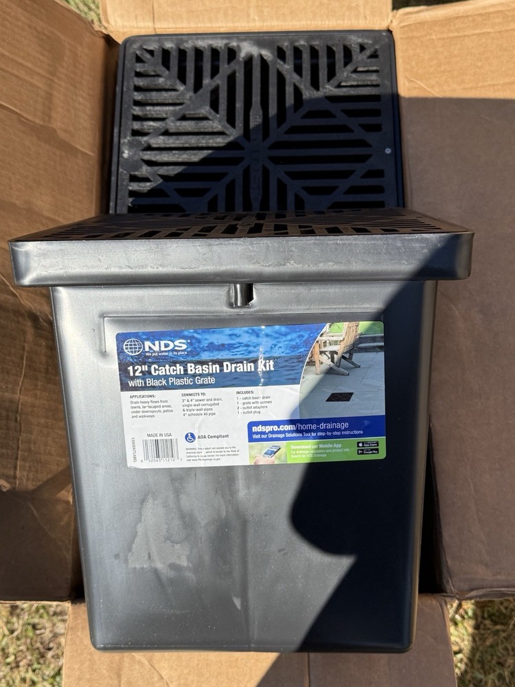 2 Pack NEW NDS 12 in. x 12 in. Catch Basin, 2-Opening Kit 1200BKIT! QUALITY!