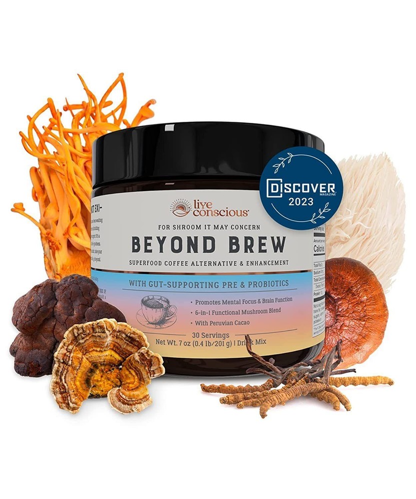 Beyond Brew Mushroom Coffee with Prebiotics & Probiotics 30 Servings 7 oz