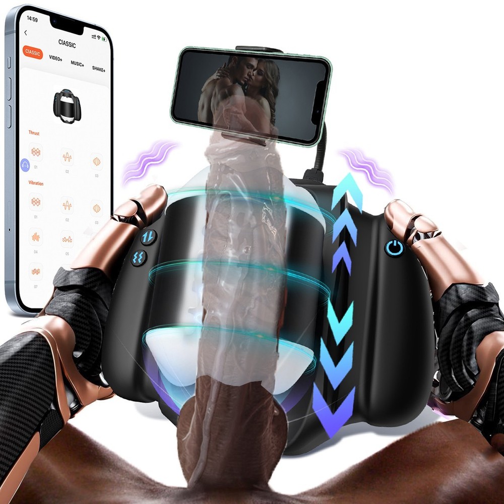 Masturbaters Automatic HandsFree Male Telescopic Cup Thrusting Stroker Sex Toys