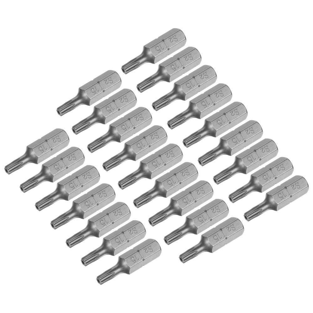 1/4 Inch Magnetic Torx T15 Screwdriver Bit Set 25pcs S2 Alloy Steel