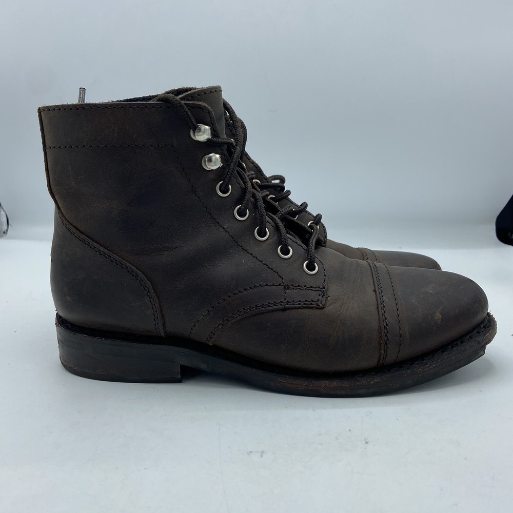 Thursday Boot Co Captain Men's Size 7 Brown Leather Cap Toe Boots with Defect