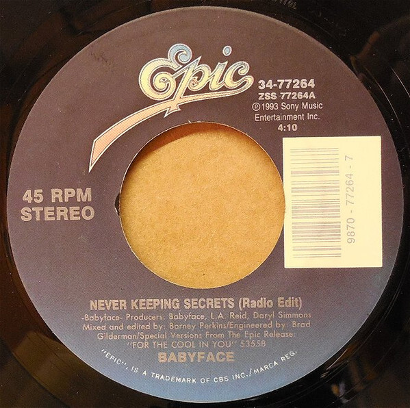Babyface - Never Keeping Secrets (7