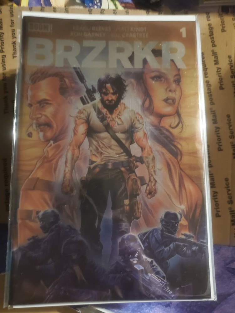 BRZRKR #1 Mark Brooks Foil Variant Cover Keanu Reeves First Appearance Near Mint