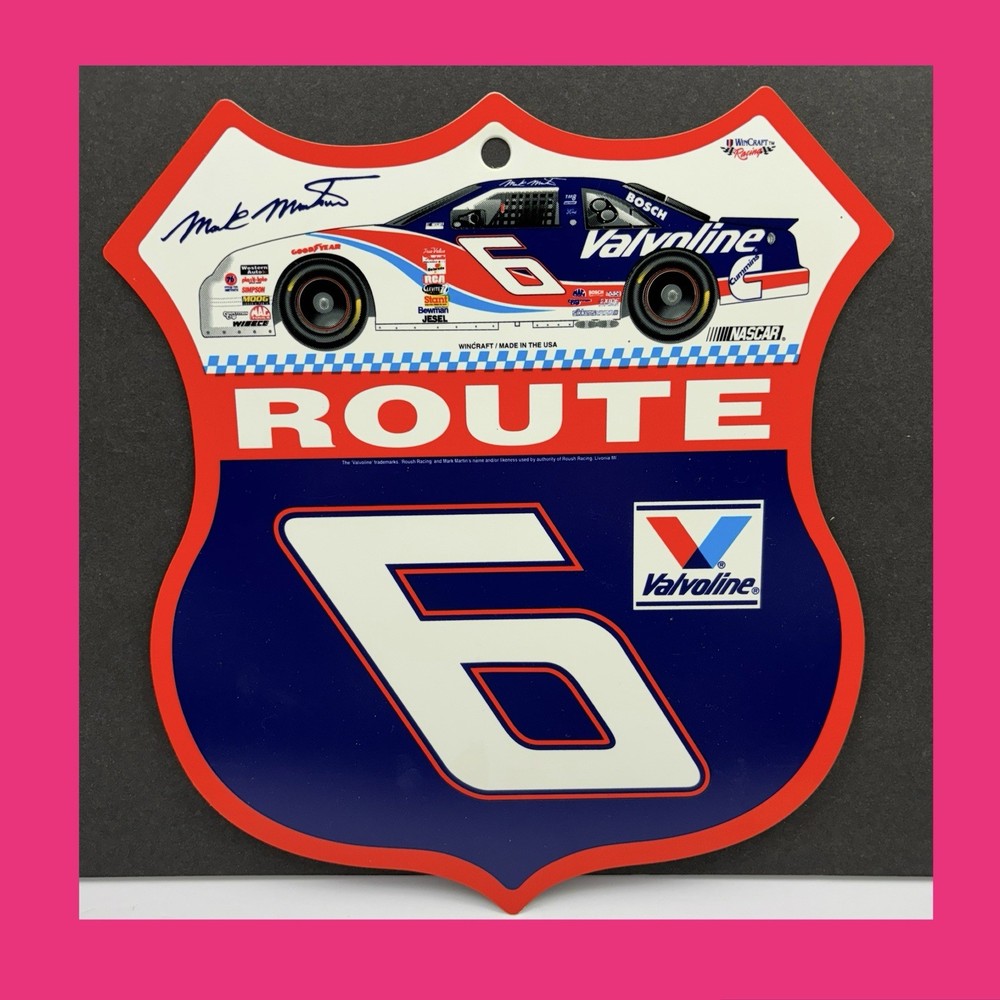 Mark Martin #6 Valvoline WinCraft NASCAR Wall Sign